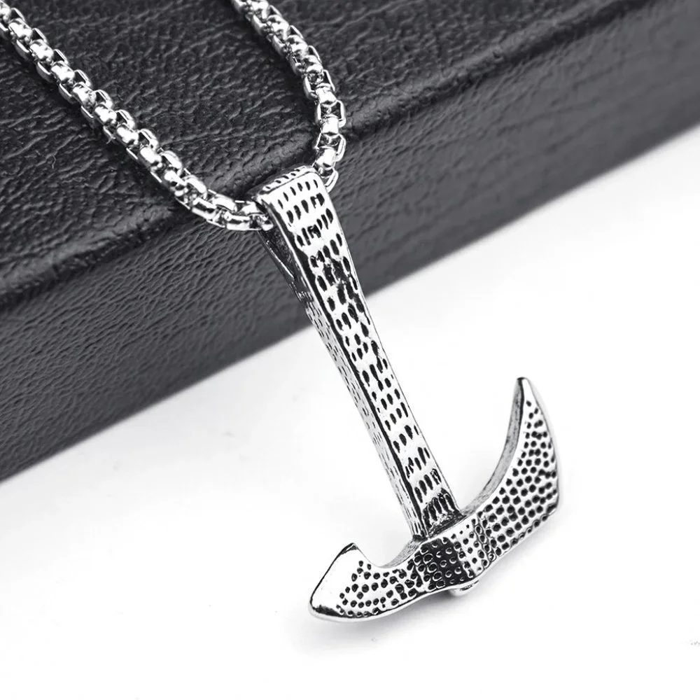 ❤️Stainless steel chain axe pendant necklace for women/men, N90201P220